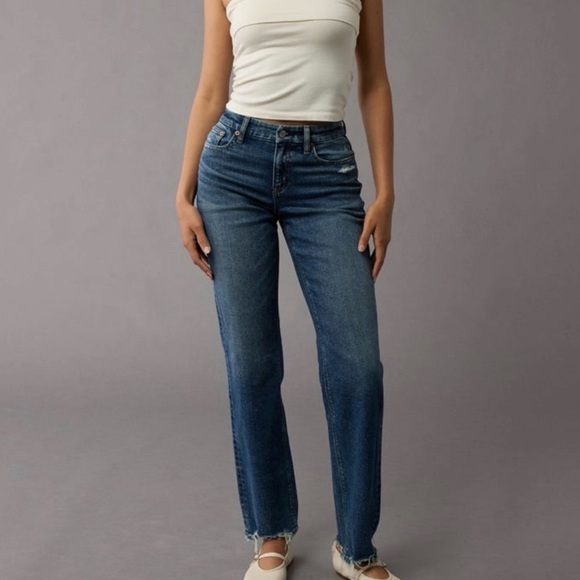 American Eagle Outfitters Denim - American Eagle Outfitters Curvy Straight Leg Jeans